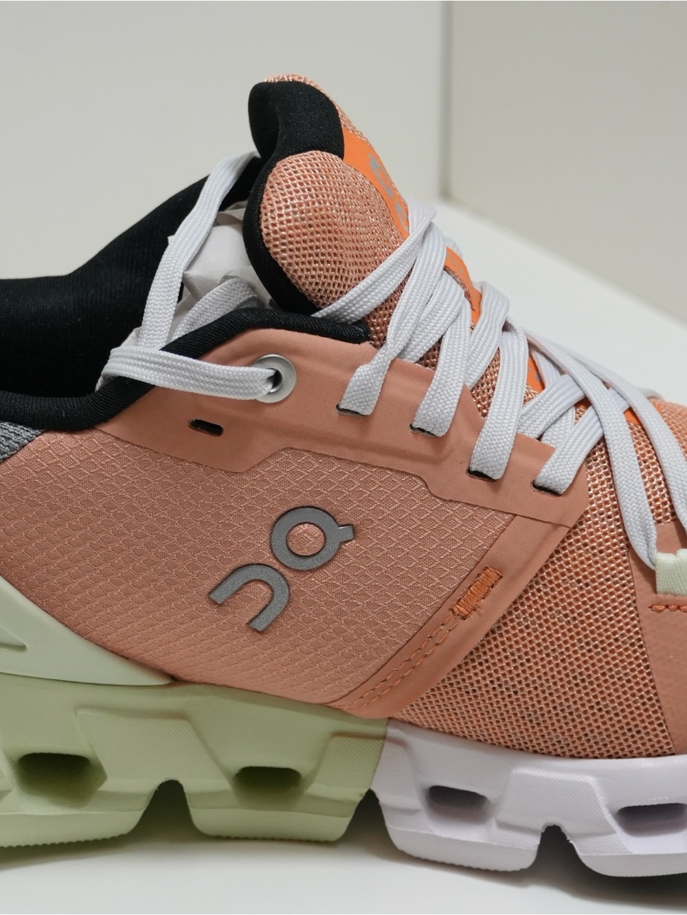 ON Women's Peach Athletic Running Shoes with Pale Green Sole - Picture 5 of 5